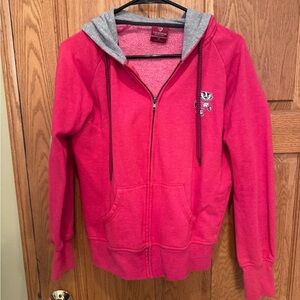 Wisconsin Badgers Red and Gray Fleece Hoodie